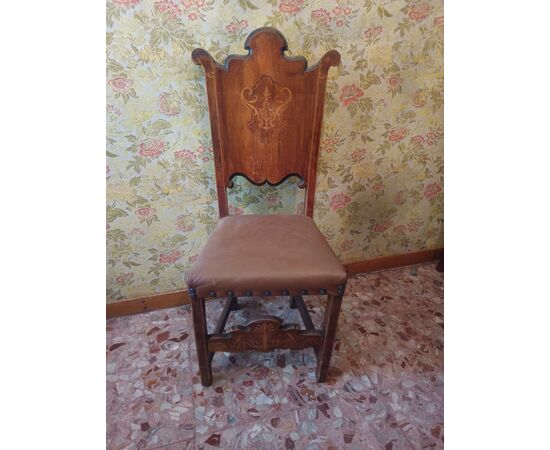 18th-century inlaid walnut chair