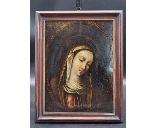 Madonna su rame – Scuola Veneta, fine XVII / inizi XVIII secolo Madonna su rame – Scuola Veneta, fine XVII / inizi XVIII secolo