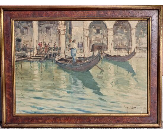 Giuseppe “Bepi” Marino, Traghetto a Venezia – Veduta dei canali veneziani Giuseppe “Bepi” Marino, Traghetto a Venezia – Veduta dei canali veneziani