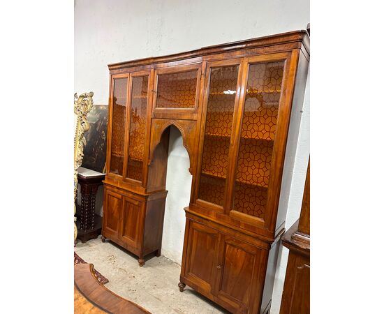 Libreria a ponte epoca Carlo X lombarda XIX secolo.  Restaurata