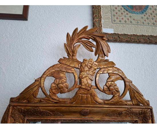 Louis XVI gilded mirror