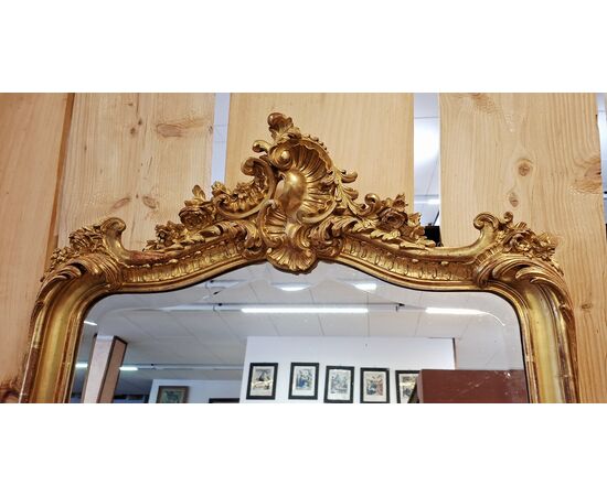 Specchiera in legno dorato