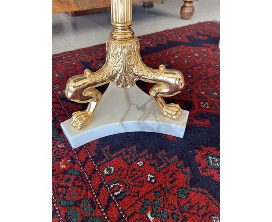 Golden pedestal tables