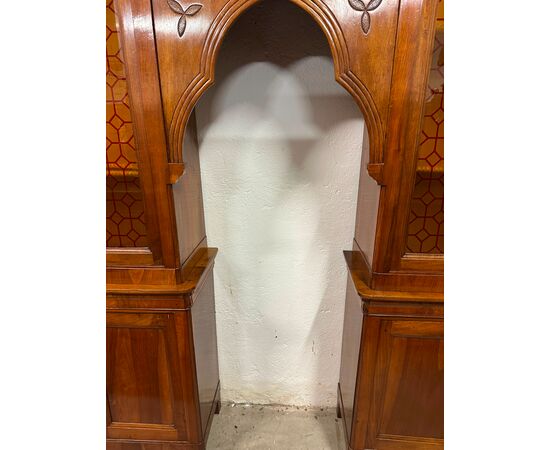 Libreria a ponte epoca Carlo X lombarda XIX secolo.  Restaurata Libreria a ponte epoca Carlo X lombarda XIX secolo.  Restaurata