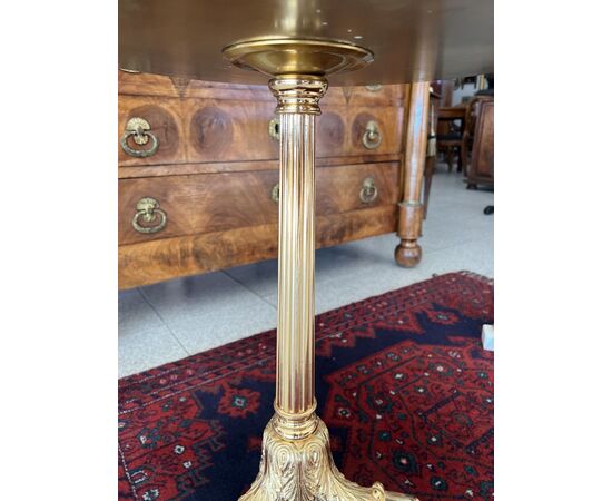 Golden pedestal tables