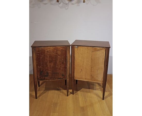 PAIR OF NEOCLASSICAL INLAID BEDSIDE TABLES, LATE 18TH CENTURY