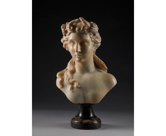 Marble bust of Ceres, Roman goddess of earth and fertility. White marble sculpture from the 17th century. Marble bust of Ceres, Roman goddess of earth and fertility. White marble sculpture from the 17th century.