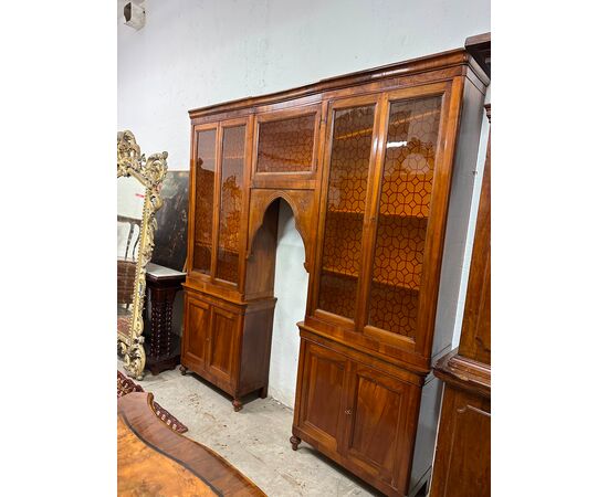 Libreria a ponte epoca Carlo X lombarda XIX secolo.  Restaurata Libreria a ponte epoca Carlo X lombarda XIX secolo.  Restaurata