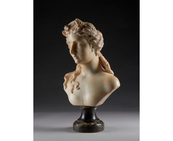 Marble bust of Ceres, Roman goddess of earth and fertility. White marble sculpture from the 17th century. Marble bust of Ceres, Roman goddess of earth and fertility. White marble sculpture from the 17th century.