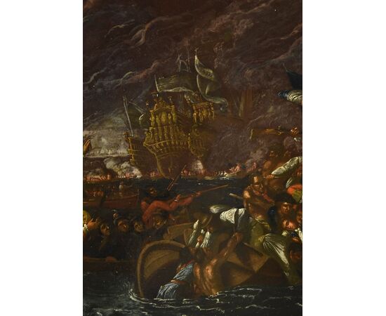 Battaglia navale notturna, Ilario Mercanti «lo Spolverini» (Parma, 1657 - 1734) Battaglia navale notturna, Ilario Mercanti «lo Spolverini» (Parma, 1657 - 1734)