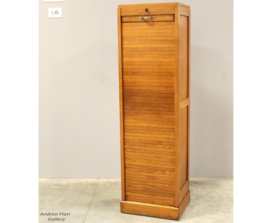Antico classificatore archivio schedario serranda in rovere Antico classificatore archivio schedario serranda in rovere