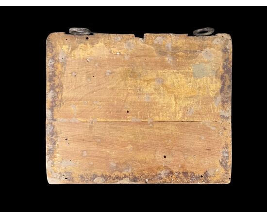 Mensolina applique in legno intagliato e foglia oro. Periodo Impero.