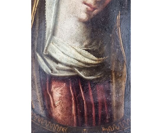 Madonna su rame – Scuola Veneta, fine XVII / inizi XVIII secolo Madonna su rame – Scuola Veneta, fine XVII / inizi XVIII secolo