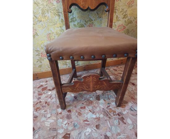 18th-century inlaid walnut chair