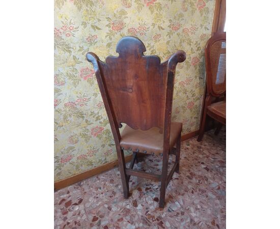 18th-century inlaid walnut chair