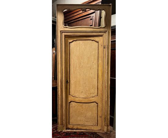 PTS898 - N. 2 porte laccate con telaio, epoca '700, luce cm L 88 x H 207