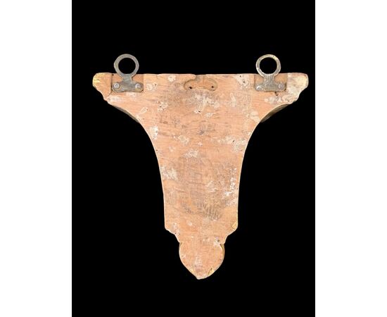 Mensolina applique in legno intagliato e foglia oro. Periodo Impero.