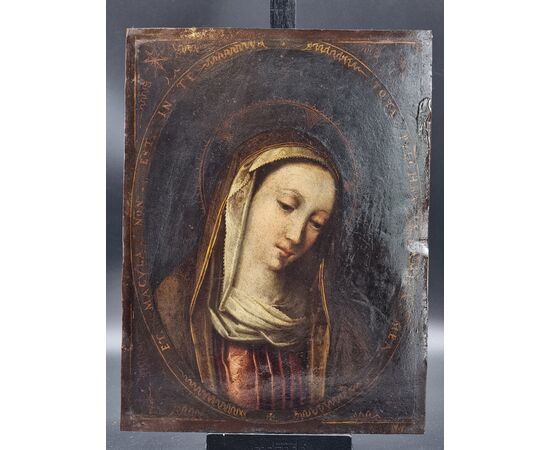 Madonna su rame – Scuola Veneta, fine XVII / inizi XVIII secolo Madonna su rame – Scuola Veneta, fine XVII / inizi XVIII secolo