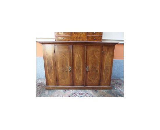 CREDENZA A DUE CORPI LASTRONATA EPOCA PRIMI 800