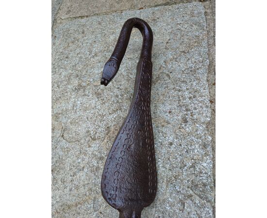 Large zoomorphic element of a wrought iron agricultural cart, 18th century