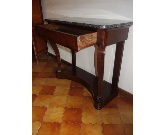 Empire style mahogany console, L96xP46xH98 cm Empire style mahogany console, L96xP46xH98 cm