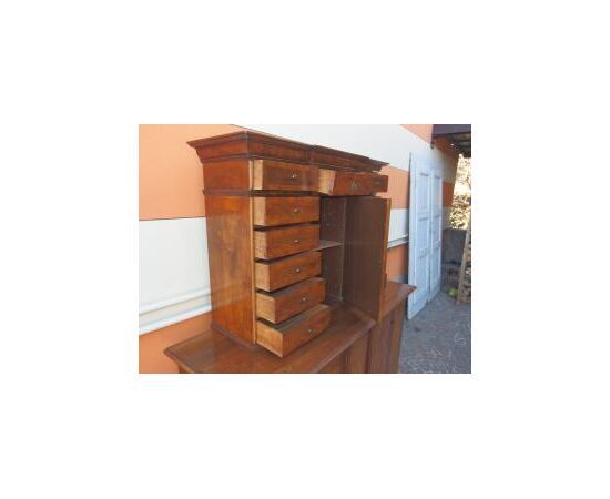 CREDENZA A DUE CORPI LASTRONATA EPOCA PRIMI 800