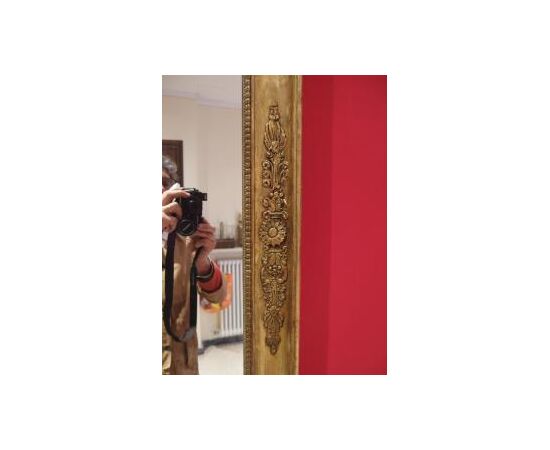 SPECCHIERA DORATA STILE IMPERO RETTANGOLARE