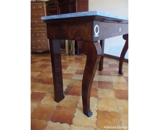 Empire style mahogany console table, 19th century, L116xW47xH79 cm Empire style mahogany console table, 19th century, L116xW47xH79 cm