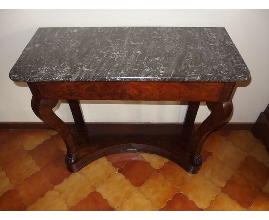 Empire style mahogany console, L96xP46xH98 cm Empire style mahogany console, L96xP46xH98 cm
