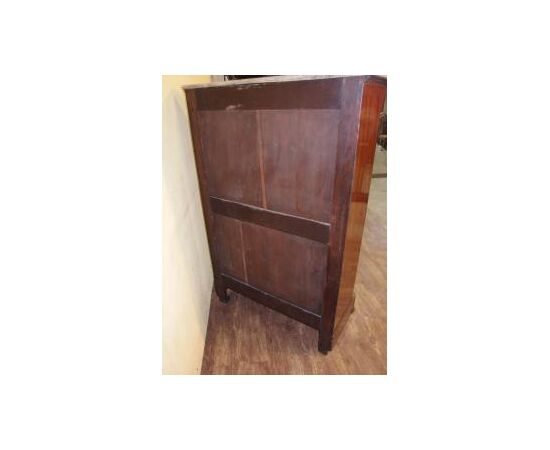 Empire style walnut secretaire with columns, 19th century, cm L96xP45xH147 Empire style walnut secretaire with columns, 19th century, cm L96xP45xH147