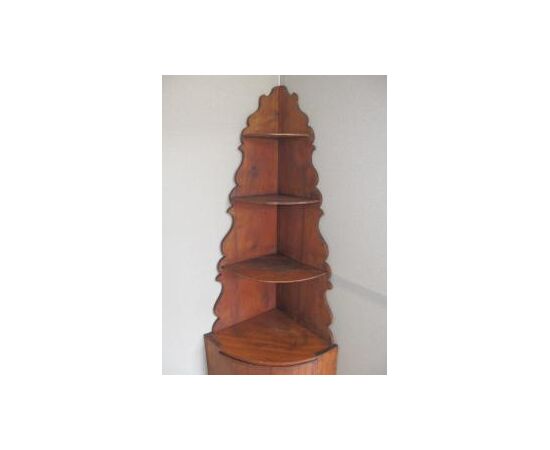 Louis XVI style cherry corner cabinet, late 18th century