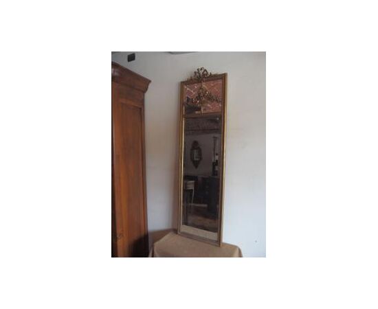 SPECCHIERA DORATA STILE LUIGI XVI EPOCA 800 cm L45xH156