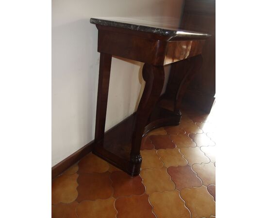 Empire style mahogany console, L96xP46xH98 cm Empire style mahogany console, L96xP46xH98 cm
