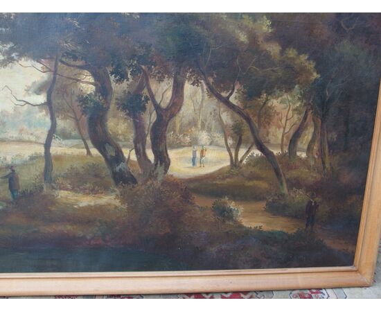 DIPINTO OLIO SU TELA DI PAESAGGIO EPOCA 800 cm 167xH115 DIPINTO OLIO SU TELA DI PAESAGGIO EPOCA 800 cm 167xH115