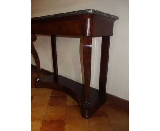 Empire style mahogany console, L96xP46xH98 cm Empire style mahogany console, L96xP46xH98 cm