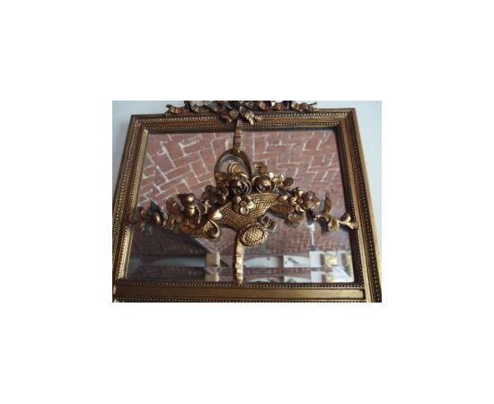 SPECCHIERA DORATA STILE LUIGI XVI EPOCA 800 cm L45xH156