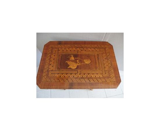 RECTANGULAR INLAID TABLE IN SORRENTO STYLE, 19TH CENTURY, L80xW55xH75 cm