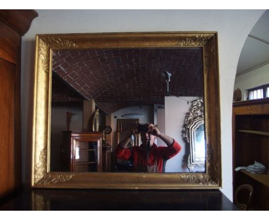 SPECCHIERA RETTANGOLARE DORATA STILE IMPERO EPOCA 800 cm L 92xH77
