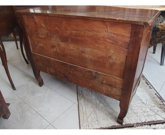 PROVENCAL STYLE WALNUT CHEST OF DRAWERS WITH TWO DRAWERS, 18TH CENTURY, cm L119xW58xH90
