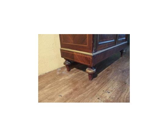 VETRINA A DUE PORTE CON INTARSI STILE NAPOLEONE III cm L94xP36xH163