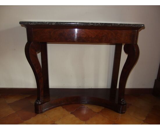 Empire style mahogany console, L96xP46xH98 cm Empire style mahogany console, L96xP46xH98 cm