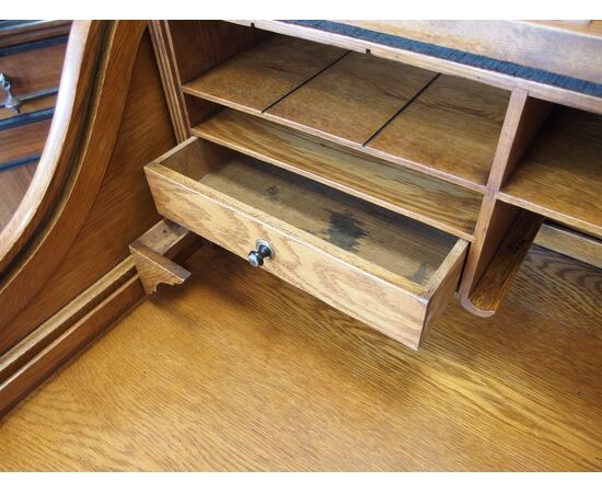 AMERICAN OAK DESK FOR OFFICE EARLY 1900s cm L 122xW76xH115