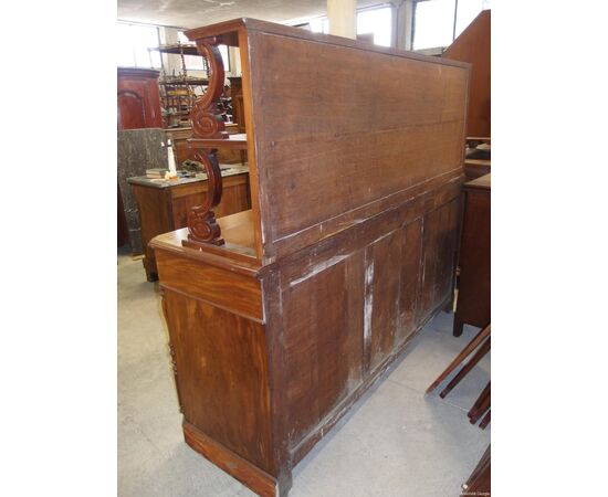 CREDENZA A TRE PORTE IN MOGANO EPOCA 800 cm L202xP60xH100 Totale H 168