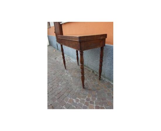Empire style game table in mahogany feather from the 1800s, cm L86xP43xH74