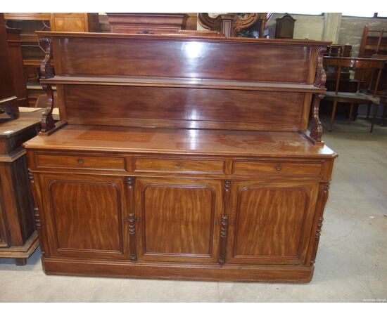 CREDENZA A TRE PORTE IN MOGANO EPOCA 800 cm L202xP60xH100 Totale H 168