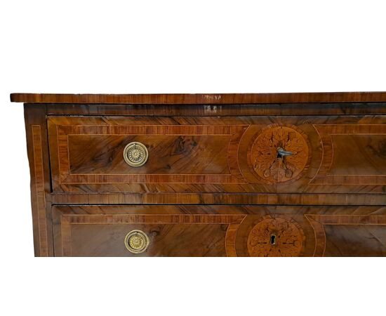 INLAID CHEST OF DRAWERS - LOMBARDY - LOUIS XVI