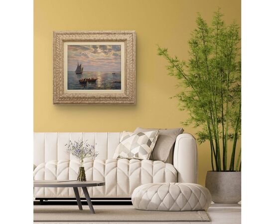 QUADRI ANTICHI, QUADRI MARE, MARINA CON VELIERO, PITTURA AD OLIO SU TELA, DELL'800. (QM701) QUADRI ANTICHI, QUADRI MARE, MARINA CON VELIERO, PITTURA AD OLIO SU TELA, DELL'800. (QM701)