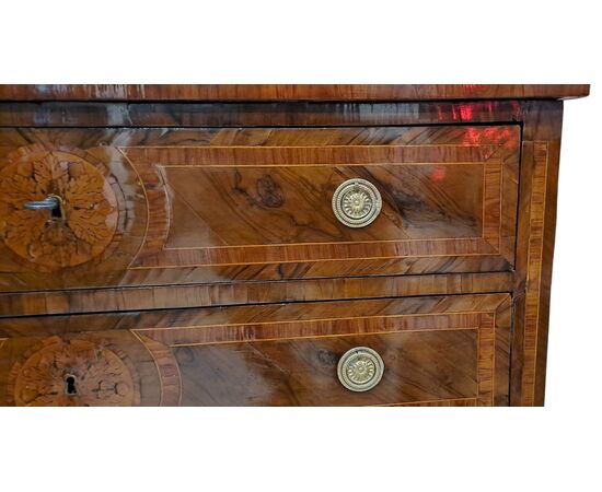 INLAID CHEST OF DRAWERS - LOMBARDY - LOUIS XVI