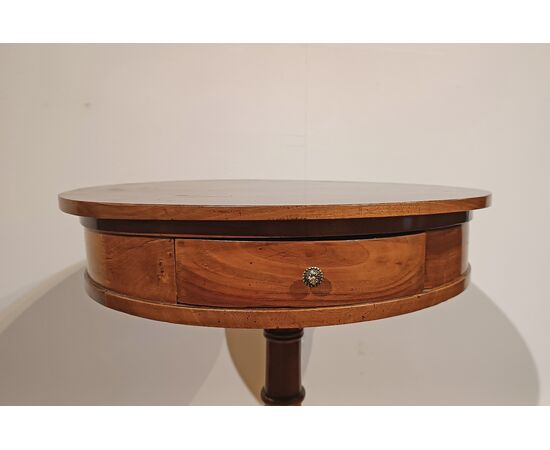 CARLO X WALNUT AND CHERRY SIDE TABLE - MID 19TH CENTURY