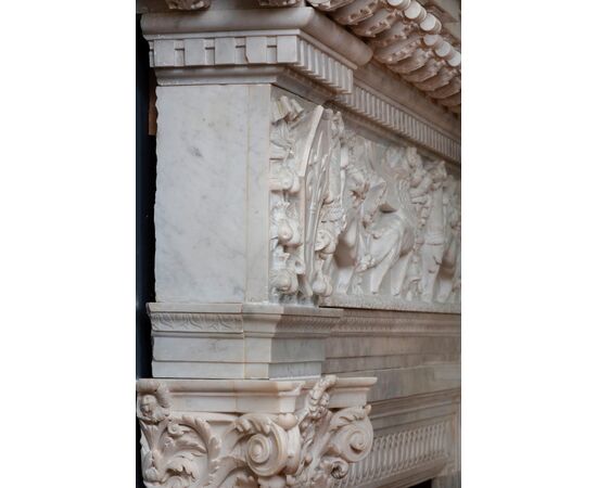 Important neo-Renaissance fireplace, 19th century Important neo-Renaissance fireplace, 19th century